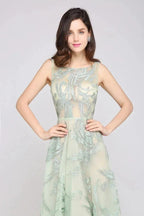 Floor Length Green Sexy Prom Dresses by misshow.com
