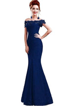Floor-Length Mermaid Lace Off Shoulder Bridesmaid Dresses by misshow.com