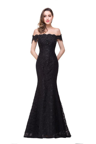 Floor-Length Mermaid Lace Off Shoulder Bridesmaid Dresses