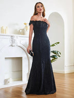 Floor-Length Mermaid Lace Off Shoulder Bridesmaid Dresses by misshow.com
