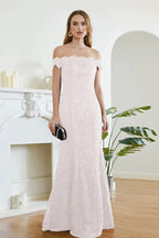 Floor-Length Mermaid Lace Off Shoulder Bridesmaid Dresses by misshow.com