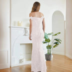 Floor-Length Mermaid Lace Off Shoulder Bridesmaid Dresses by misshow.com
