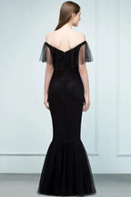 Floor Length Off-shoulder Mermaid Lace Tulle Prom Dresses by misshow.com