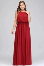 Floor Length Sleeveless A-Line Straps Plus size Evening Dresses with Ruffles by misshow.com