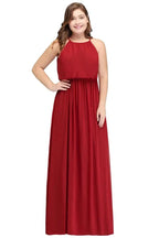 Floor Length Sleeveless A-Line Straps Plus size Evening Dresses with Ruffles by misshow.com