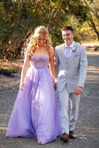 Skyler |A-line Sweetheart Dot Tulle Prom Dress by KissProm