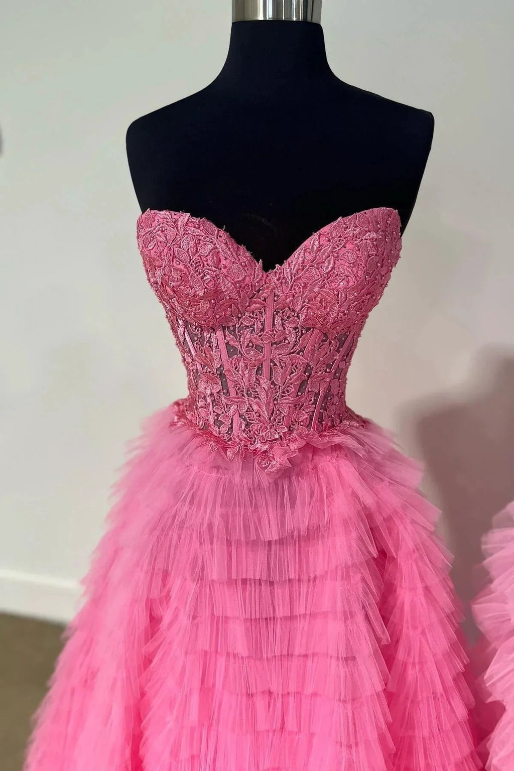Sunnderly Addilyn |A-line Strapless Multi-Layers Tulle Prom Dress with Slit by KissProm