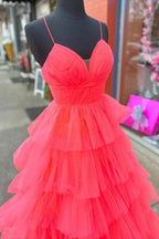 Lavender V-Neck Ruffle Tiered Long Prom Gown by KissProm