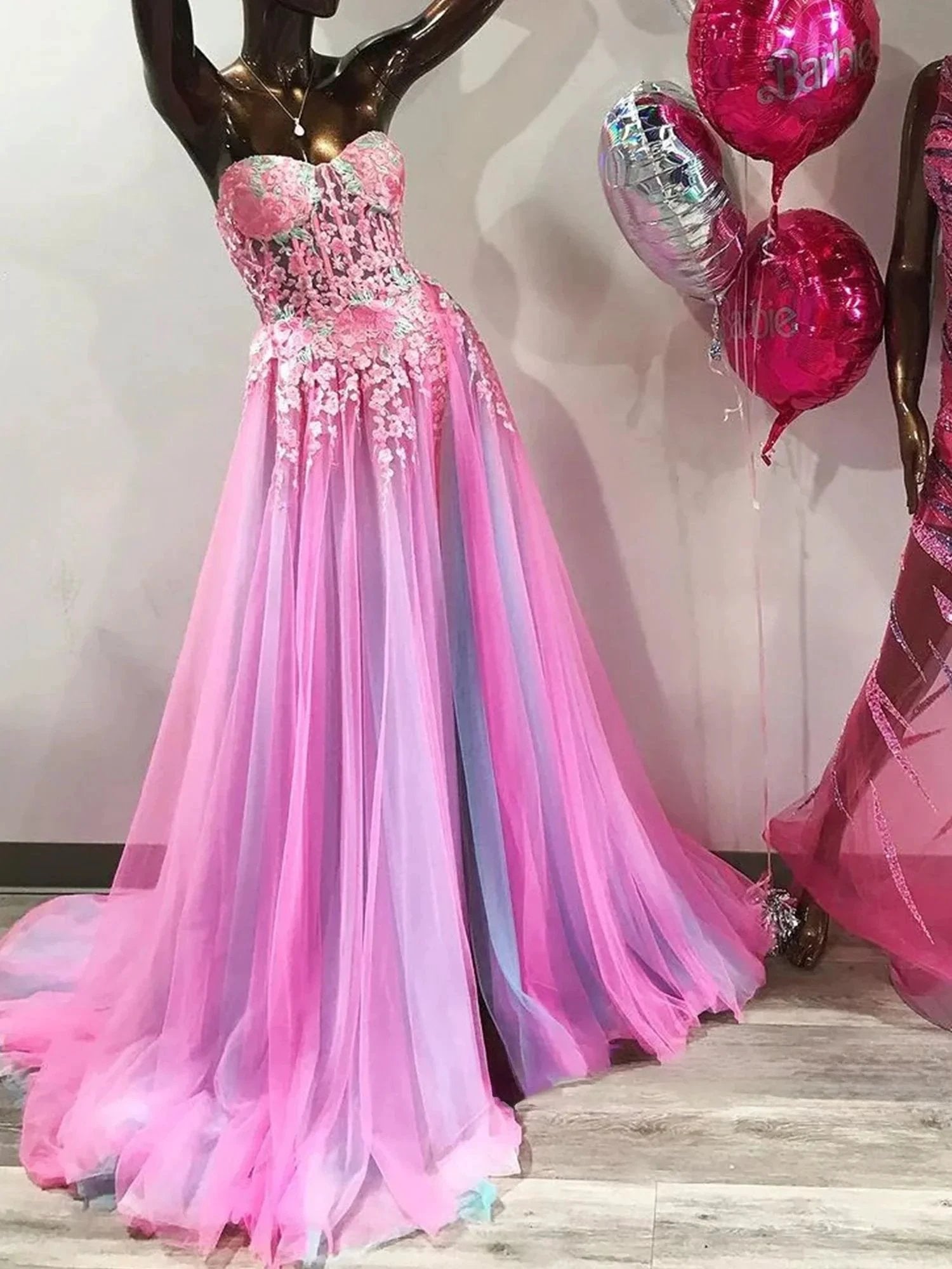 Georgia | A-line Sweetheart Applique Lace Long Prom Dress with Slit by KissProm
