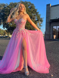 Georgia | A-line Sweetheart Applique Lace Long Prom Dress with Slit by KissProm