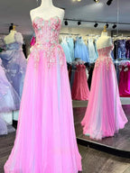 Georgia | A-line Sweetheart Applique Lace Long Prom Dress with Slit by KissProm