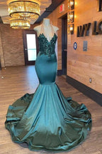 Glamorou V-neck Sleeveless Halter Mermaid Prom Dress With Beading by misshow.com