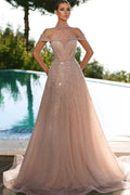Glamorous Long A-line Halter Beading Tulle Prom Dress by misshow.com