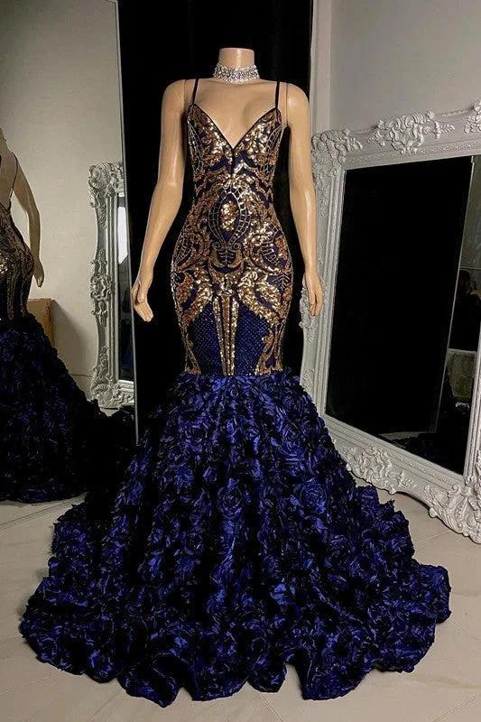 Glamorous Long Mermaid Prom Sleeveless Spaghetti Strap Dress by misshow.com