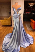 Glamorous Long Off-the-shoulder Lace Sequined Prom Dress With Slit by misshow.com