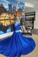 Glamorous Long Sleeveless Heter Backless Mermaid Prom Dress With Beading by misshow.com