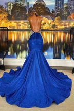 Glamorous Long Sleeveless Heter Backless Mermaid Prom Dress With Beading by misshow.com