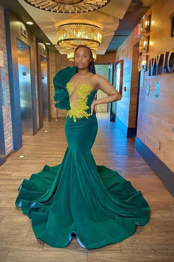 Glamorous Long Sleeveless Meimaid Prom Dress With Beading by misshow.com
