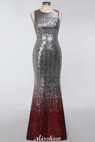 Glamorous Sleeveless Sexy Mermaid Sequins Bridesmaid Dresses