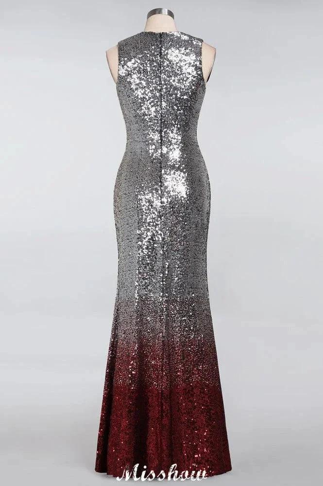Glamorous Sleeveless Sexy Mermaid Sequins Bridesmaid Dresses by misshow.com