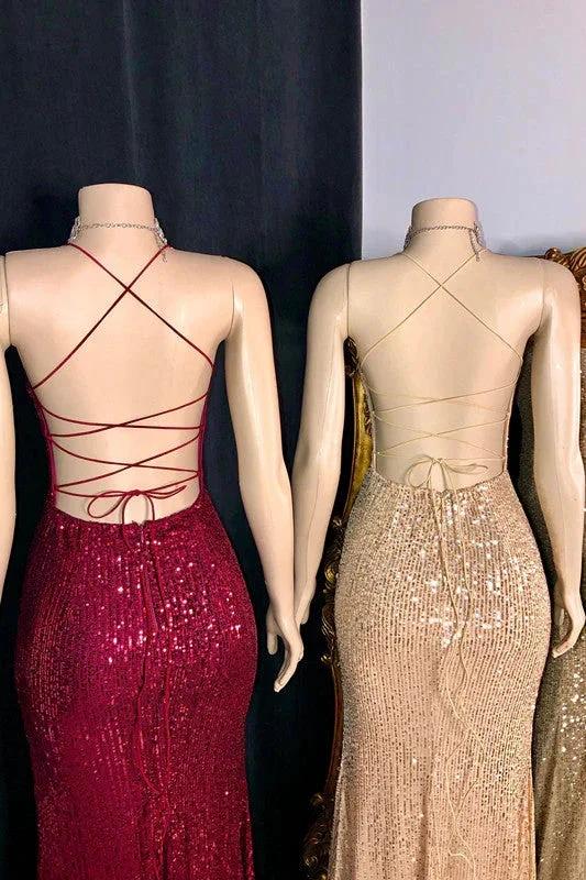 Glamorous Spaghetti Strap Sleeveless Long Mermaid Prom Dress by misshow.com