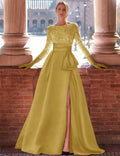gold formal gowns gold dress high slit evening gown by vivymakudress