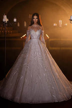 Gorgeous A-line Long Sleeves Wedding Dress With Lace by misshow.com