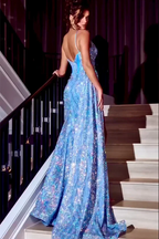 Gorgeous A-line Spaghetti Straps Split Sequined Prom Dress by misshow.com