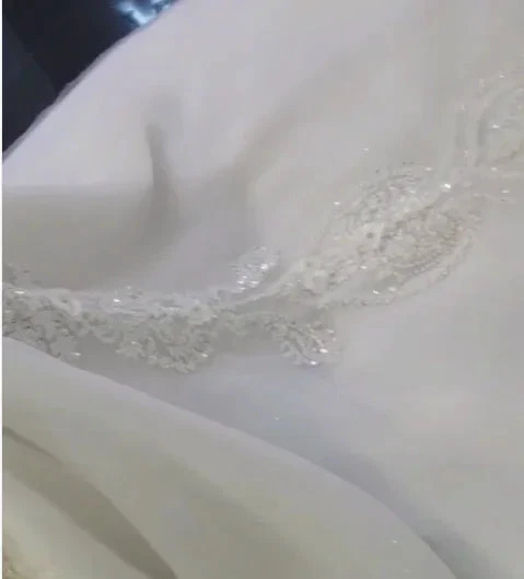 Gorgeous Crystals Mermaid Wedding Dress Off-the-Shoulder Appliques Bridal Wears by misshow.com