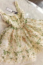 Gorgeous Flowers Straps Knee Length Prom Dresses Homecoming Dresses PD418 by pgmdress