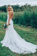 Gorgeous Lace Ivory Mermaid Sweetheart Rustic Wedding Dresses WD512 by pgmdress