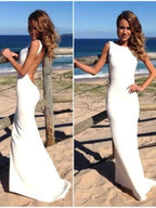 Gorgeous Mermaid High Neck Sleeveless Spandex Floor-Length Prom Dresses by misshow.com
