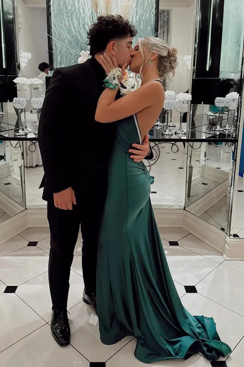 Gorgeous Trumpet Hunter Green Long Formal Dress by KissProm
