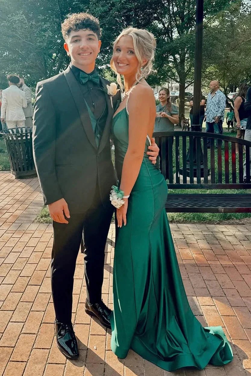 Gorgeous Trumpet Hunter Green Long Formal Dress by KissProm
