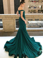 Gorgeous Mermaid Sleeveless Off-the-Shoulder Ruffles Sequins Prom Dresses by misshow.com