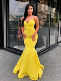 Gorgeous Mermaid Sleeveless Sweetheart Stretch Crepe Prom Dresses by misshow.com
