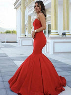 Gorgeous Mermaid Sweetheart Sleeveless Satin Prom Dresses by misshow.com