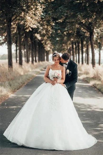 Gorgeous Princess V-neck A-line Wedding Dress With Lace by misshow.com