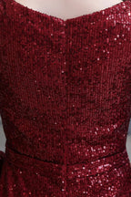 Gorgeous Sequins Long Sleeve V-Neck Mermaid Evening Gowns by BIZTUNNEL