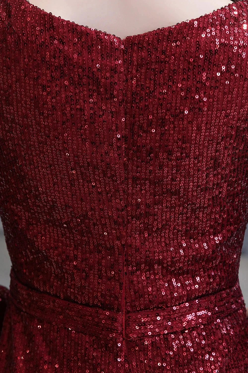 Gorgeous Sequins Long Sleeve V-Neck Mermaid Evening Gowns by BIZTUNNEL