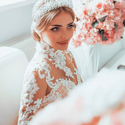 Gorgeous Sweetheart Lace Tulle Mermaid Spring Summer Wedding Dress