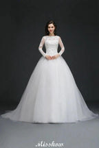 Gorgeous Tulle Ball Gowns Court Train Wedding Dresses by misshow.com