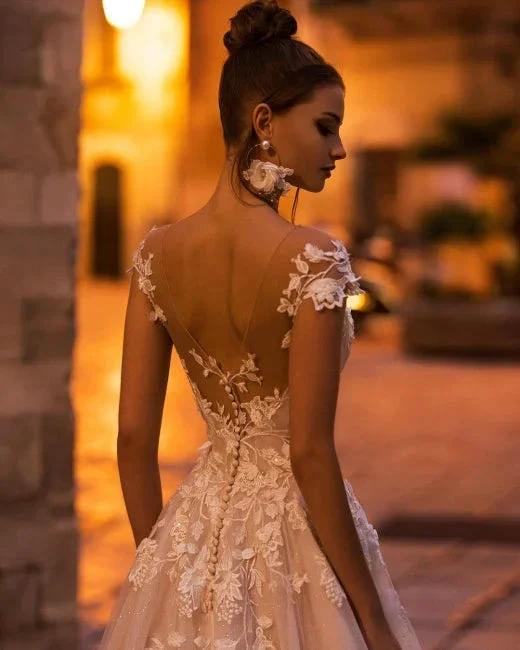 Gorgeous wedding dresses A line | Wedding dresses lace by misshow.com