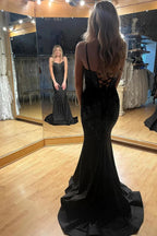 Hadley | Black Scoop Neck Mermaid Prom Dresses With Beading by KissProm