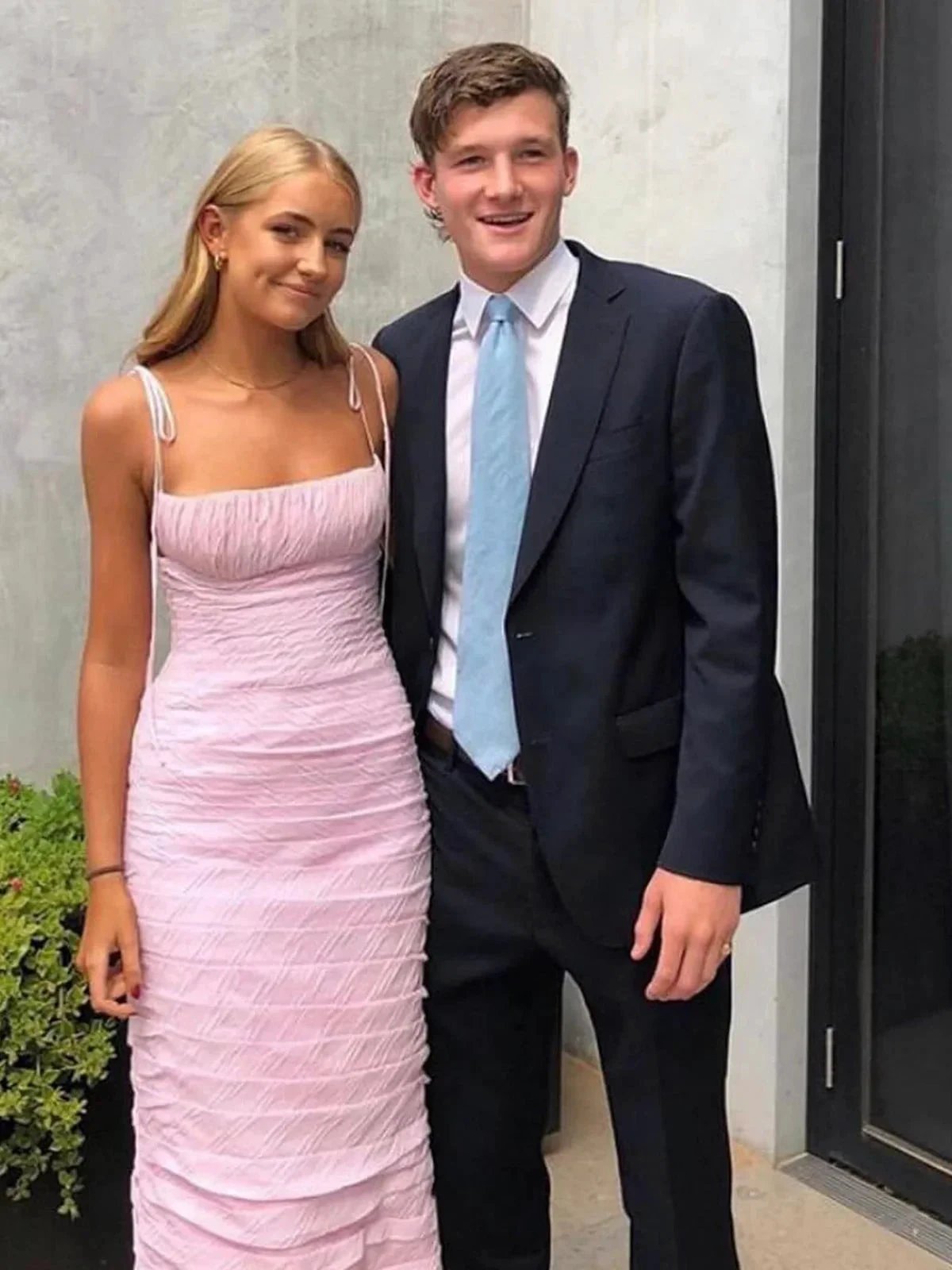 Henry | Mermaid Spaghetti Straps Floor Length Sleeveless Pink Prom Dress by KissProm