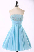 High Quality Chiffon Light Blue Homecoming Dresses PG022 by pgmdress