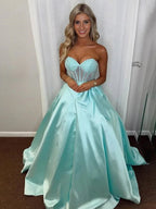 Hindreen | A-Line Sweetheart Lilac Beaded Long Prom Dresses With Bow by KissProm