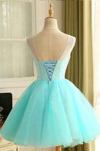 Homecoming Dress Beautiful Hand-Made Flower Short Prom Dress Party Dress PD364 by pgmdress