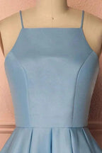 Homecoming Dress Blue Halter Sleeveless Short Prom Dress Party Dress PD369 by pgmdress