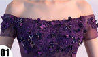 Homecoming Dress Purple Off-the-shoulder Short Prom Dress Party Dress PD354 by pgmdress
